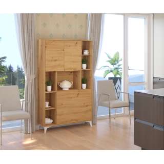 Skap med skrivebord Megan 2 - 105x175 cm - eik artisan