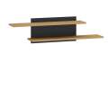 Vegghylle Modesto 115x30 cm - eik stille - svart matt