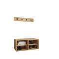 Skobenk med knaggrekke Miro 84x40 cm - eik craft gold