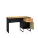 Skrivebord Colt 120x75 cm - eik craft gold - svart matt - steel
