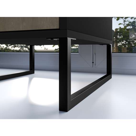 Skrivebord Colt 120x75 cm - eik craft gold - svart matt - steel