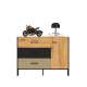 Kommode Colt 120x90 cm - eik craft gold - svart matt - steel