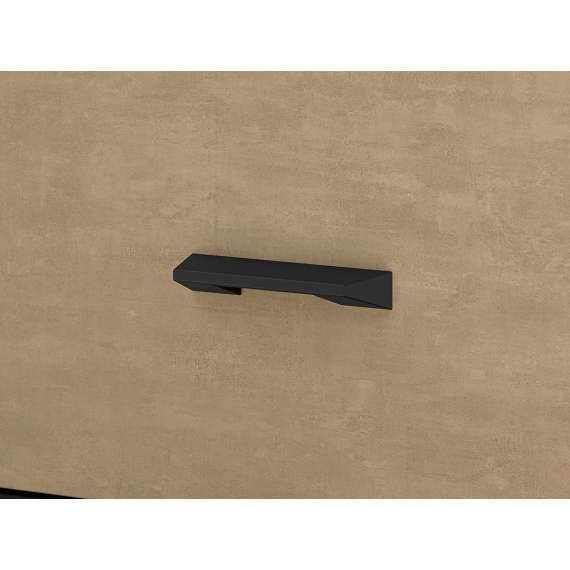 Kommode Colt 92x90 cm - eik craft gold - svart matt - steel