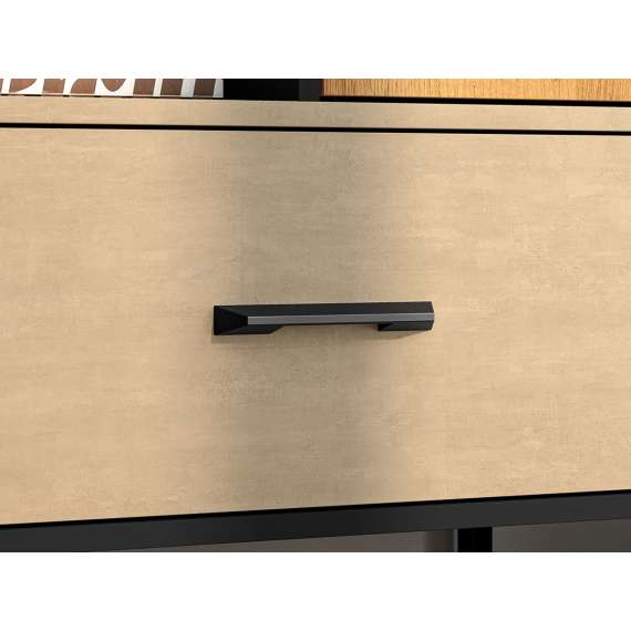 Reol Colt 80x157 cm - eik craft gold - svart matt - steel