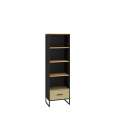 Reol Colt 60x190 cm - eik craft gold - svart matt - steel