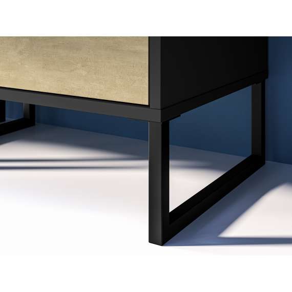 Reol Colt 60x190 cm - eik craft gold - svart matt - steel