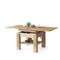 Sofabord CLEO - 75-150x75 cm - eik artisan - champagne beige - hev/senk