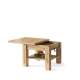 Sofabord CLEO - 75-150x75 cm - eik artisan - hev/senk
