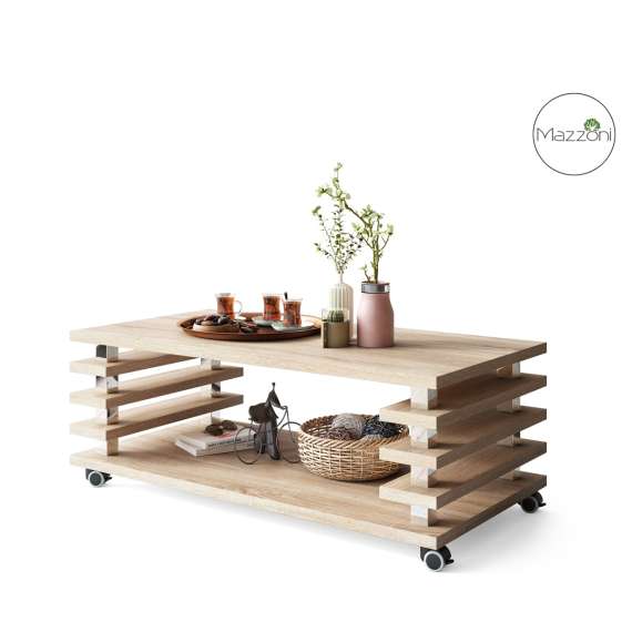 Sofabord PORTO - 120x60 cm - eik sonoma - spiler