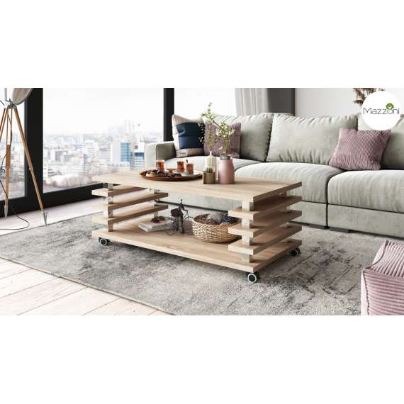 Sofabord PORTO - 120x60 cm - eik sonoma - spiler