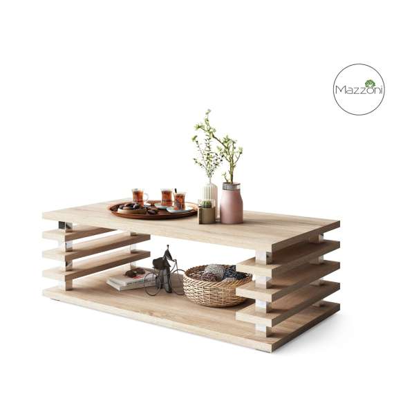 Sofabord PORTO - 120x60 cm - eik sonoma - spiler