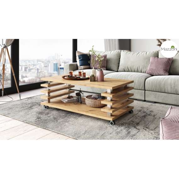 Sofabord PORTO - 120x60 cm - eik artisan - spiler