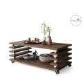 Sofabord PORTO - 120x60 cm - eik brun - spiler