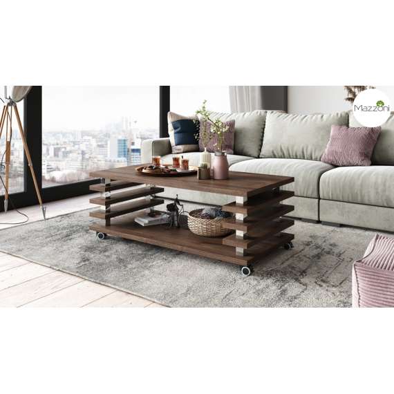 Sofabord PORTO - 120x60 cm - eik brun - spiler