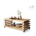 Sofabord PORTO - 120x60 cm - eik craft gold - spiler