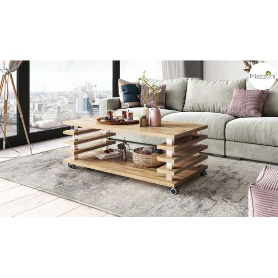 Sofabord PORTO - 120x60 cm - eik wotan - spiler