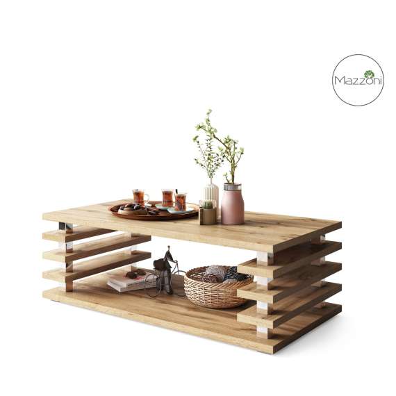 Sofabord PORTO - 120x60 cm - eik wotan - spiler