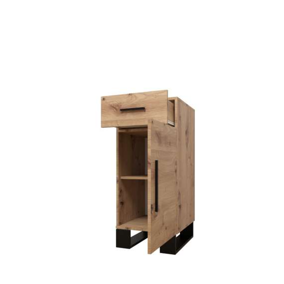 Skap ARTIN 42x95 cm - eik artisan - 1 dør - 1 skuff