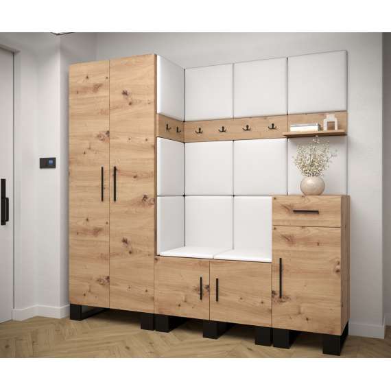 Garderobeskap ARTIN 74x196 cm - eik artisan - 2 dører