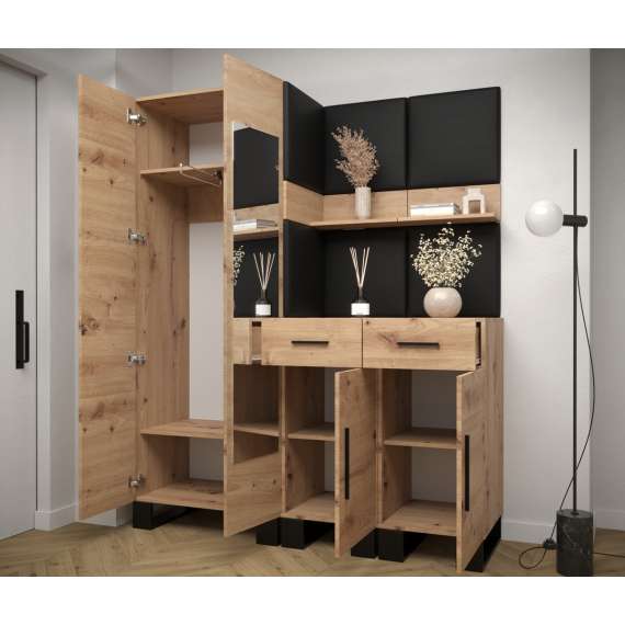 Entresett ARTIN 15 -158x196 cm - eik artisan - polstred panel