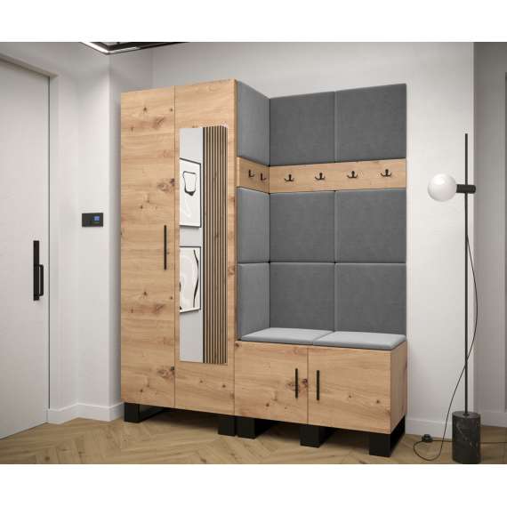 Entresett ARTIN 14 -158x196 cm - eik artisan - polstred panel