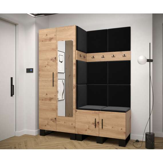 Entresett ARTIN 14 -158x196 cm - eik artisan - polstred panel