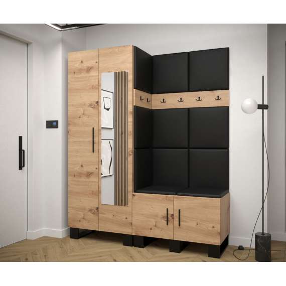 Entresett ARTIN 14 -158x196 cm - eik artisan - polstred panel