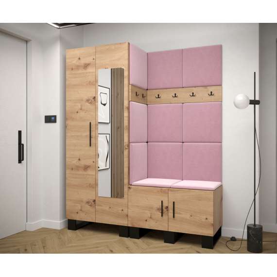 Entresett ARTIN 14 -158x196 cm - eik artisan - polstred panel