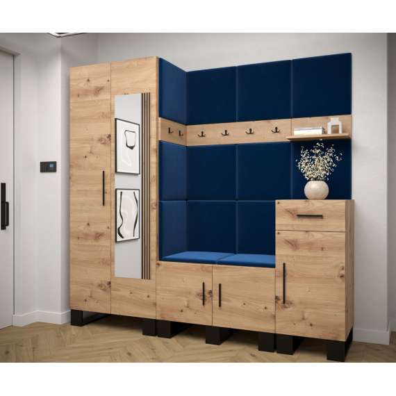 Entresett ARTIN 13 -200x196 cm - eik artisan - polstred panel