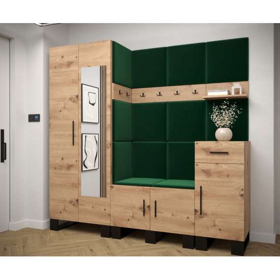 Entresett ARTIN 13 -200x196 cm - eik artisan - polstred panel