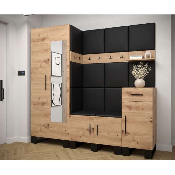 Entresett ARTIN 13 -200x196 cm - eik artisan - polstred panel