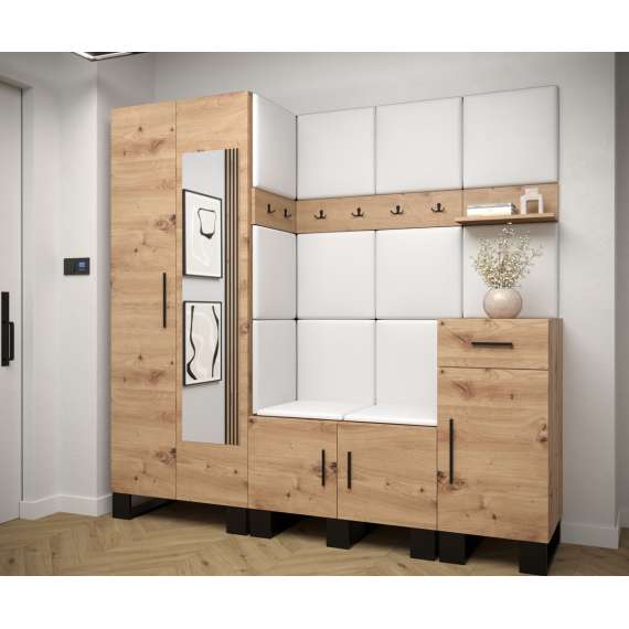 Entresett ARTIN 13 -200x196 cm - eik artisan - polstred panel