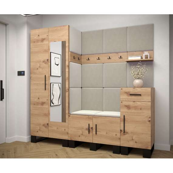 Entresett ARTIN 13 -200x196 cm - eik artisan - polstred panel