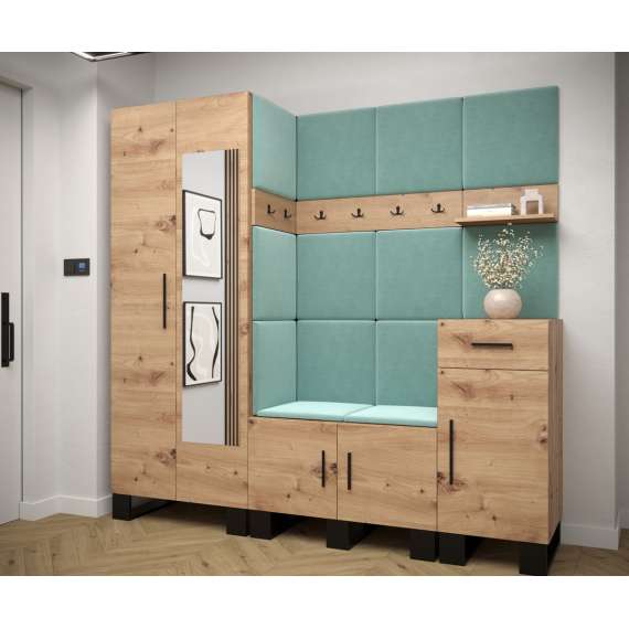 Entresett ARTIN 13 -200x196 cm - eik artisan - polstred panel