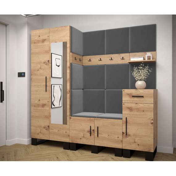 Entresett ARTIN 13 -200x196 cm - eik artisan - polstred panel