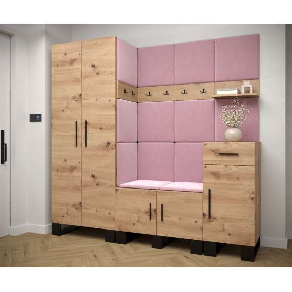 Entresett ARTIN 1 -200x196 cm - eik artisan - polstred panel