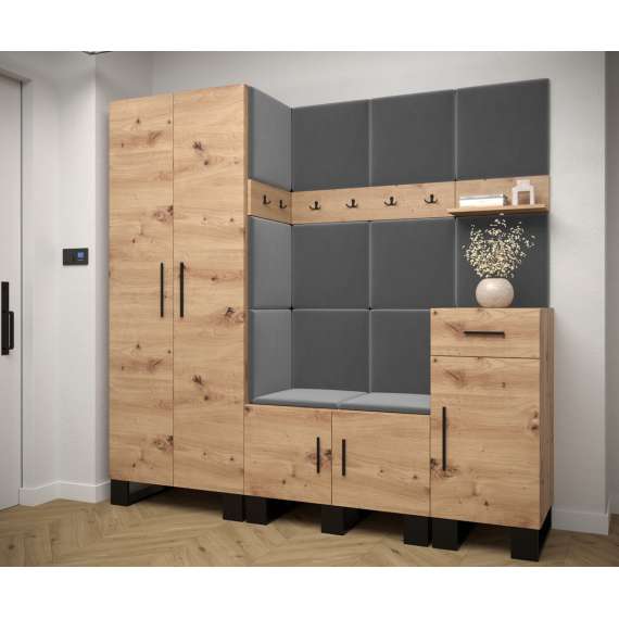 Entresett ARTIN 1 -200x196 cm - eik artisan - polstred panel