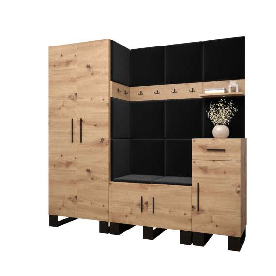 Entresett ARTIN 1 -200x196 cm - eik artisan - polstred panel