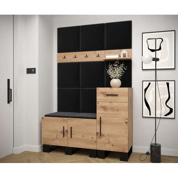 Entresett ARTIN 5 -126x196 cm - eik artisan - polstred panel