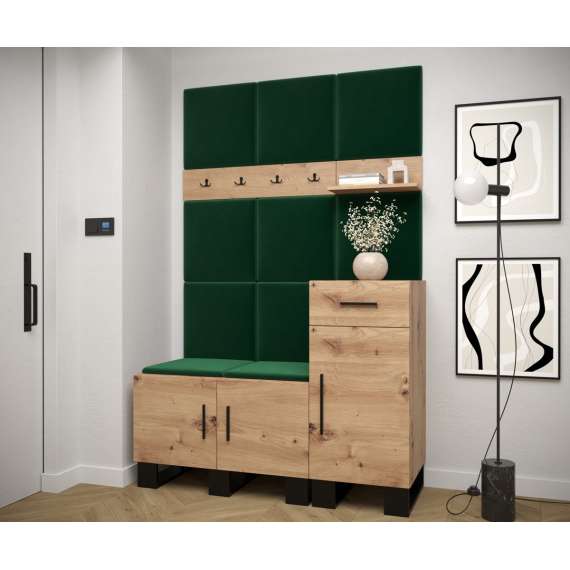 Entresett ARTIN 5 -126x196 cm - eik artisan - polstred panel