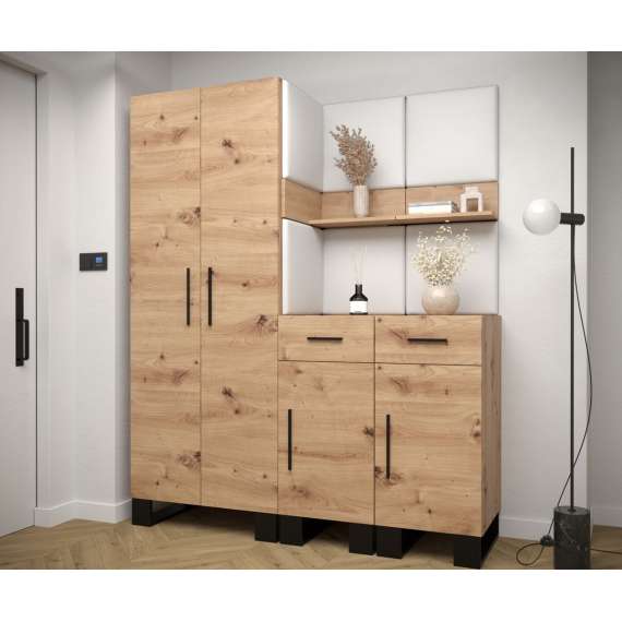 Entresett ARTIN 7 -158x196 cm - eik artisan - polstred panel