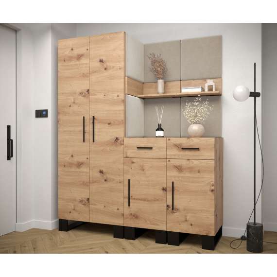 Entresett ARTIN 7 -158x196 cm - eik artisan - polstred panel