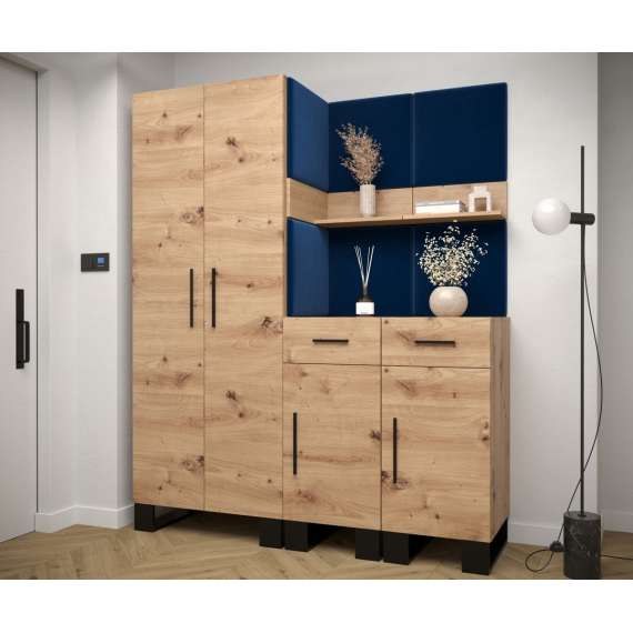 Entresett ARTIN 7 -158x196 cm - eik artisan - polstred panel