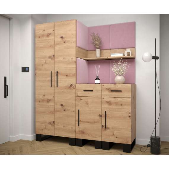 Entresett ARTIN 7 -158x196 cm - eik artisan - polstred panel