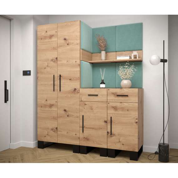 Entresett ARTIN 7 -158x196 cm - eik artisan - polstred panel