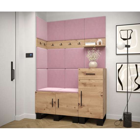 Entresett ARTIN 10 - 126x196 cm - eik artisan - polstred panel