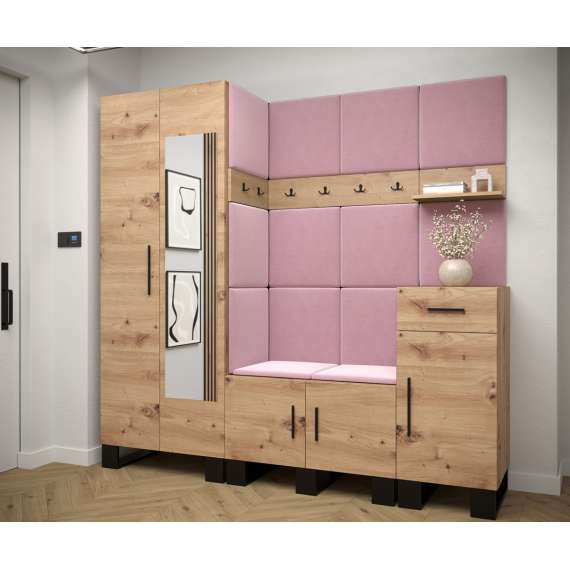 Entresett ARTIN 13 -200x196 cm - eik artisan - polstred panel