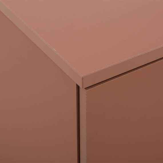 Tv-benk GANY - 130x44 cm - terrakota - 2 dører - 1 skuff