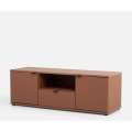 Tv-benk GANY - 130x44 cm - terrakota - 2 dører - 1 skuff