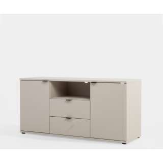 Tv-benk GANY - 130x63 cm - beige sand - 2 dører - 2 skuffer